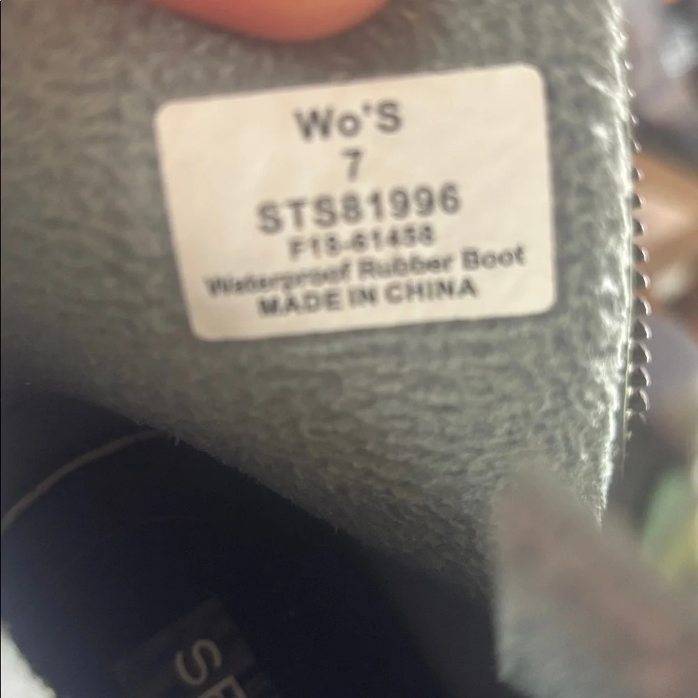 Sperry Mint Green Waterproof Ankle Rain Boots - Picture 4 of 5